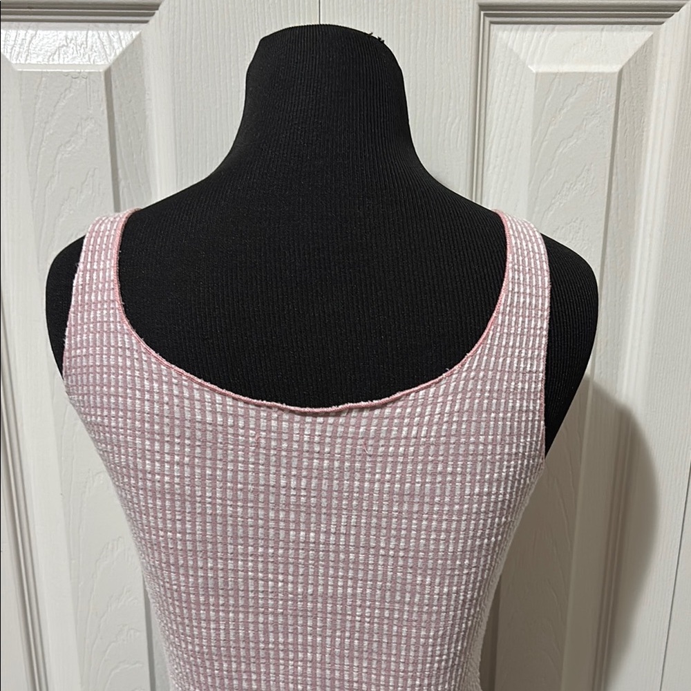 Pink size S Ribbed Women's Tank Top - Picture 4 of 5
